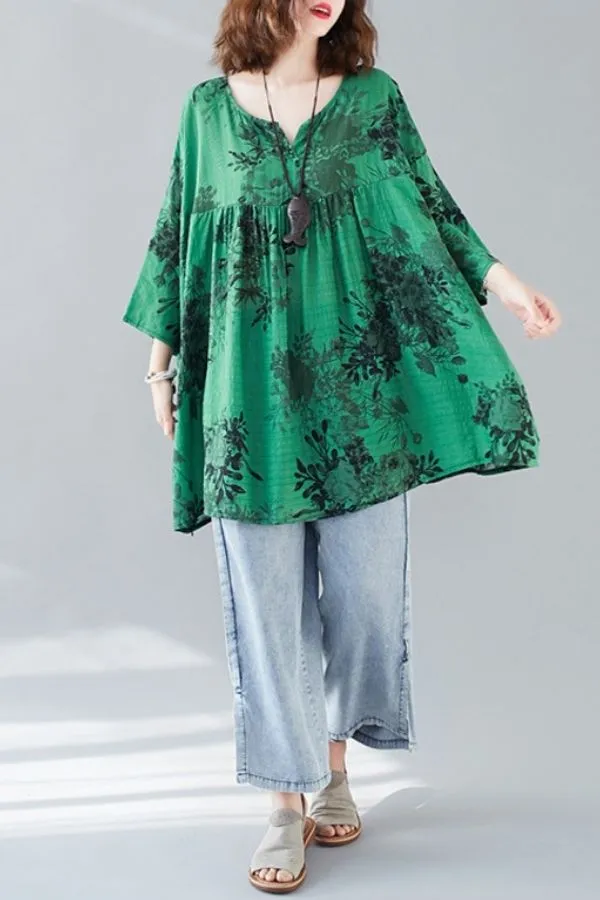 Plus Size Cotton Blouse (Fit 110lbs - 330lbs)