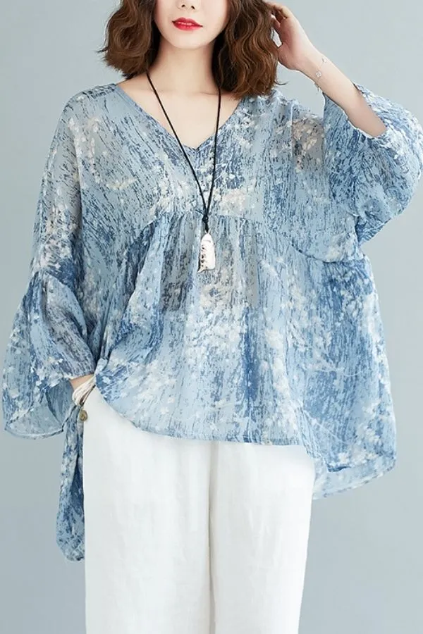 Plus Size Cotton Blouse (Fit 110lbs - 330lbs)