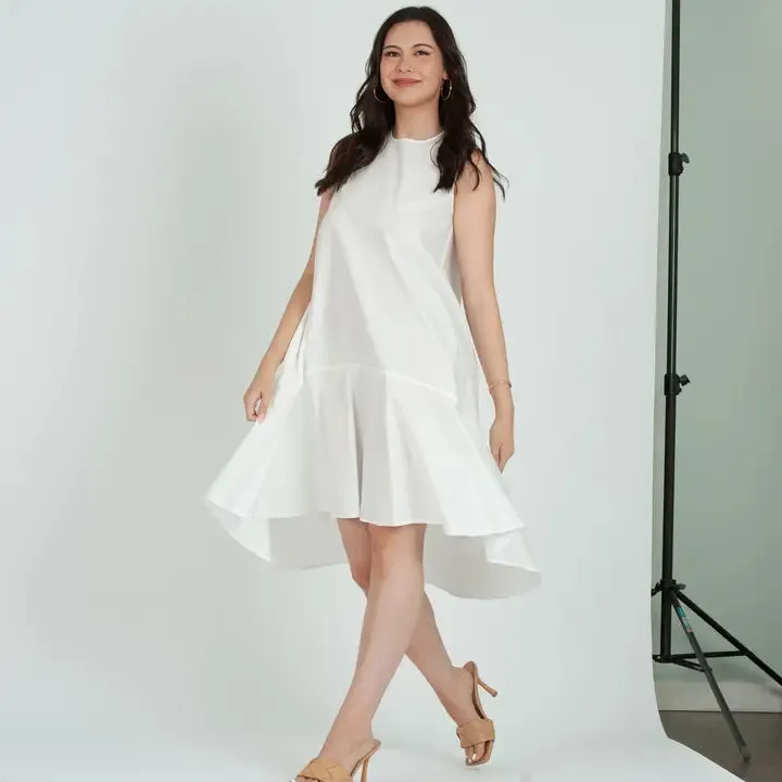 Poplin Hi-Low Dress