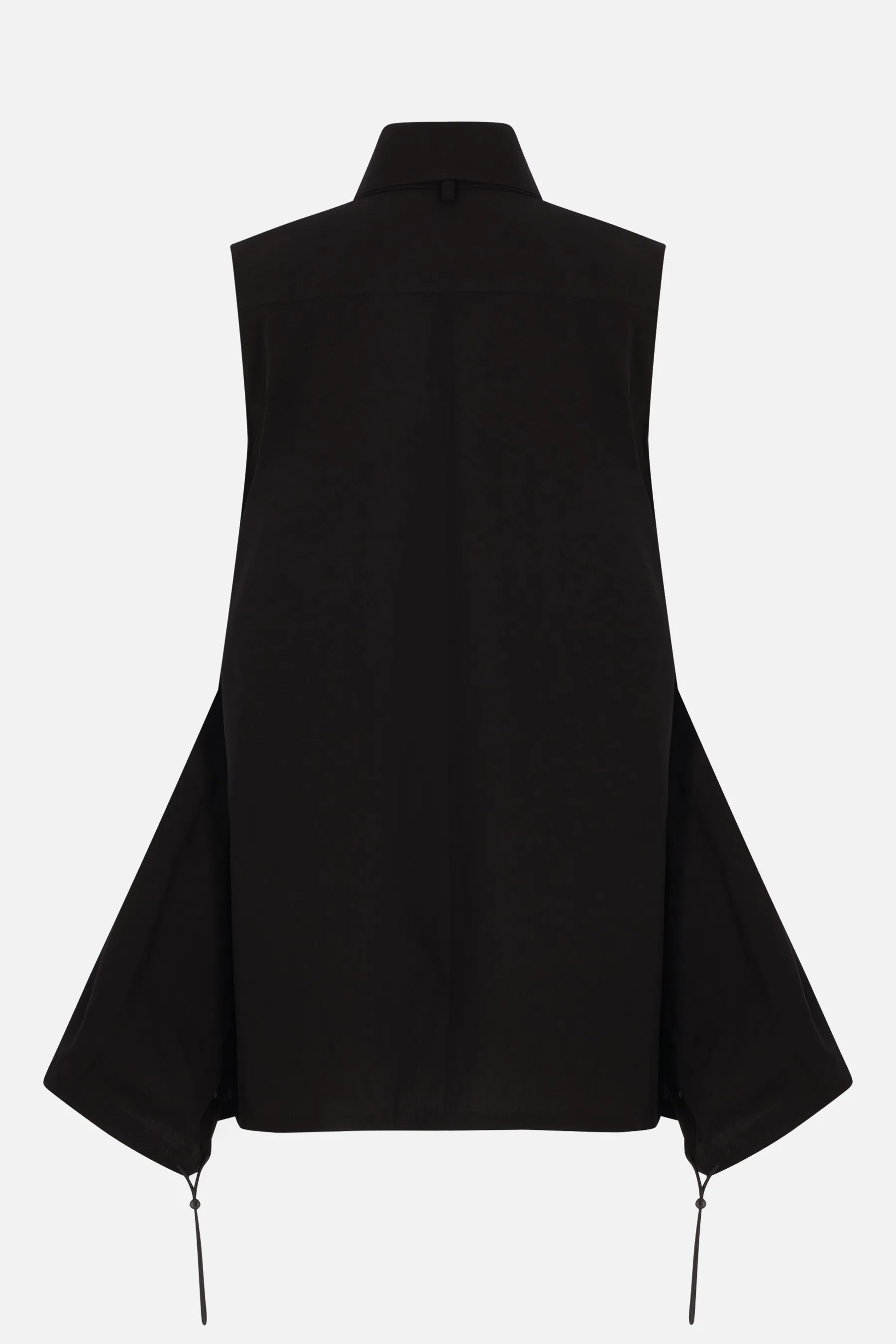 poplin sleeveless tie shirt