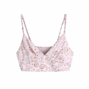 Printed Cropped Camisole Top