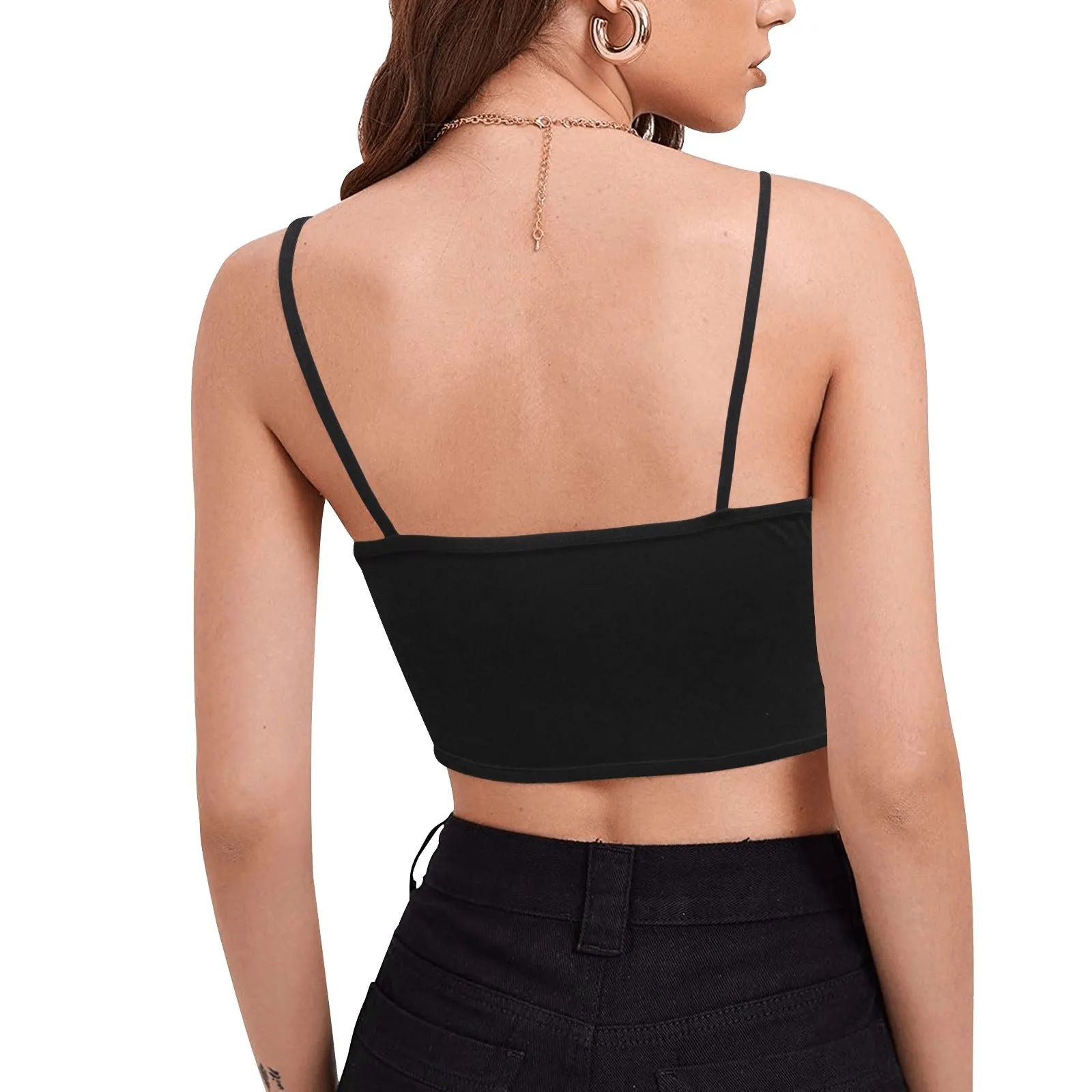 Prosecco Holiday Spaghetti Strap Crop Top