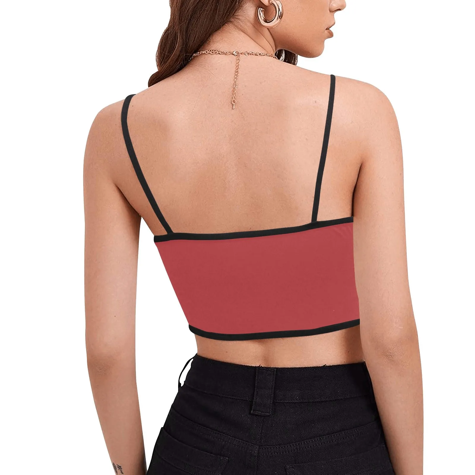 Prosecco Holiday Spaghetti Strap Crop Top