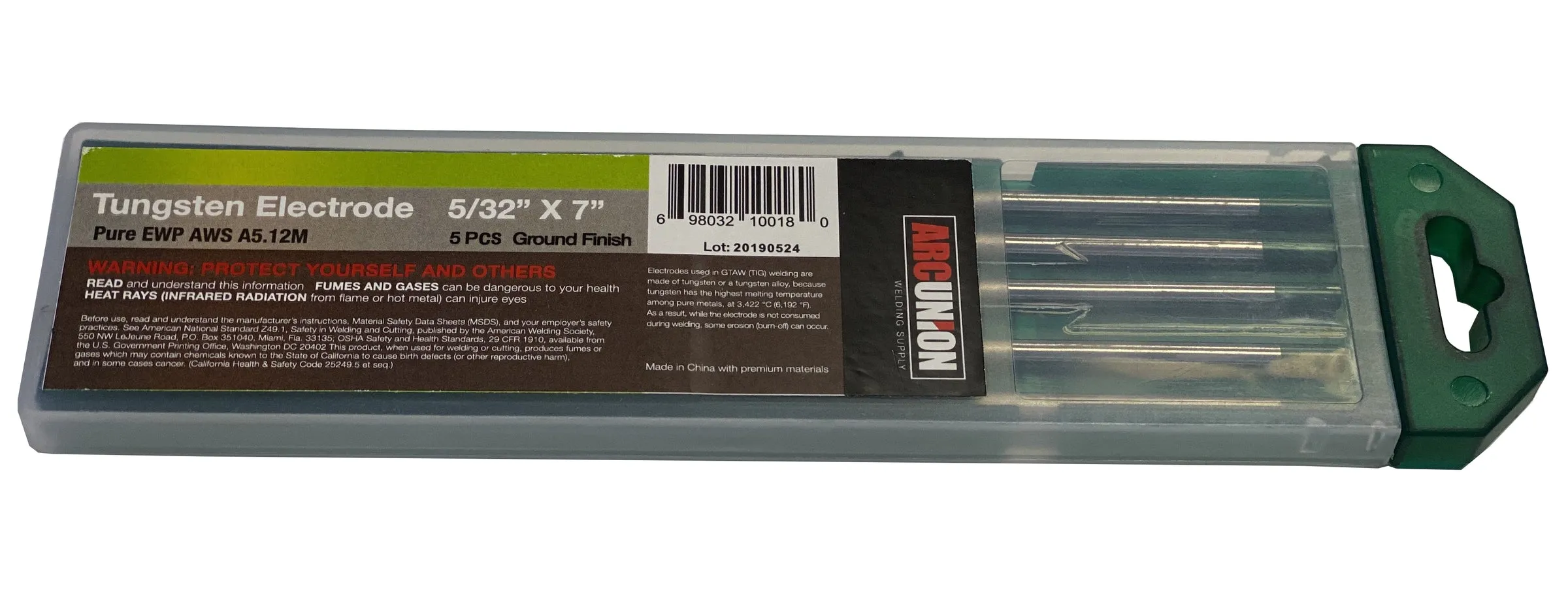 Pure TIG Welding Tungsten Electrodes 5/32” ( Green ) Free Shipping
