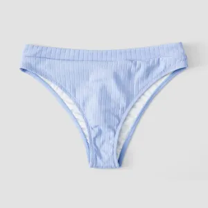 Quiksilver Logo High Waist Bikini Bottoms Hydrangea - Womens