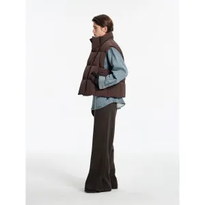 Quilted High Collar Vest