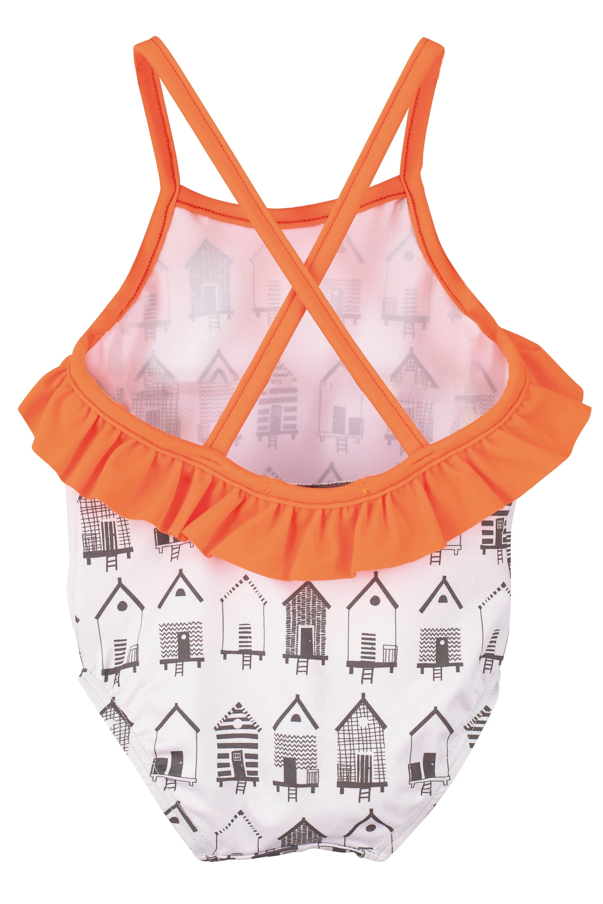 "Clover" Orange & Grey Beach Hut Swimsuit