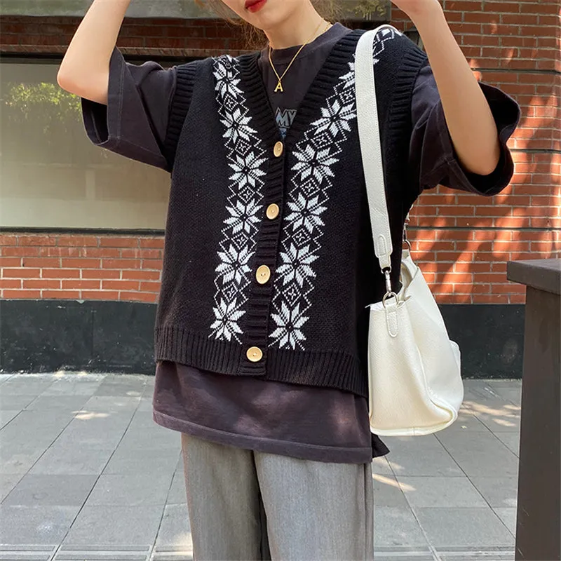 "DIAMOND PATTERN" SWEATER VEST N091404