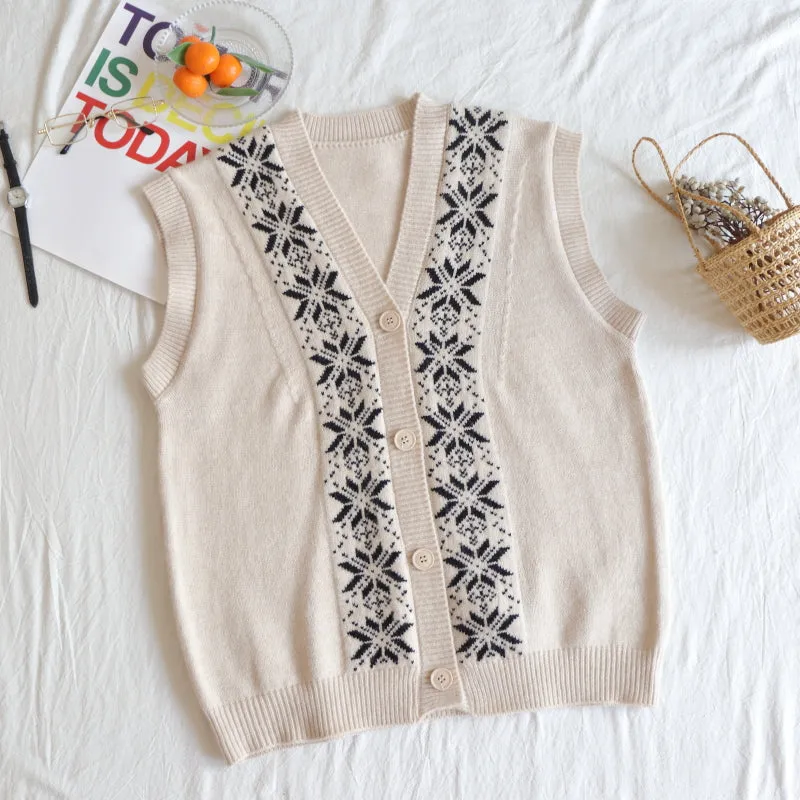 "DIAMOND PATTERN" SWEATER VEST N091404