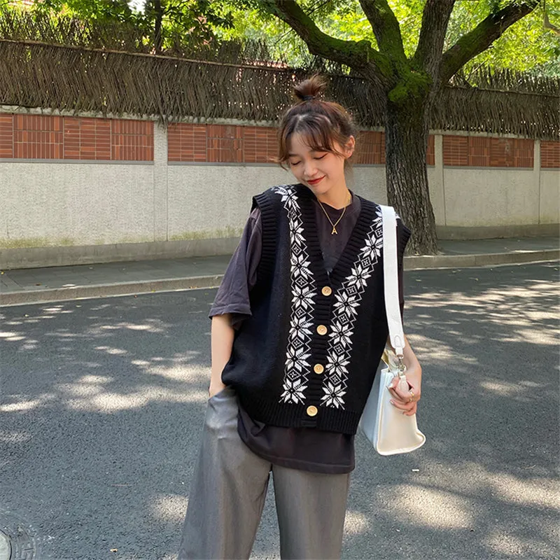 "DIAMOND PATTERN" SWEATER VEST N091404