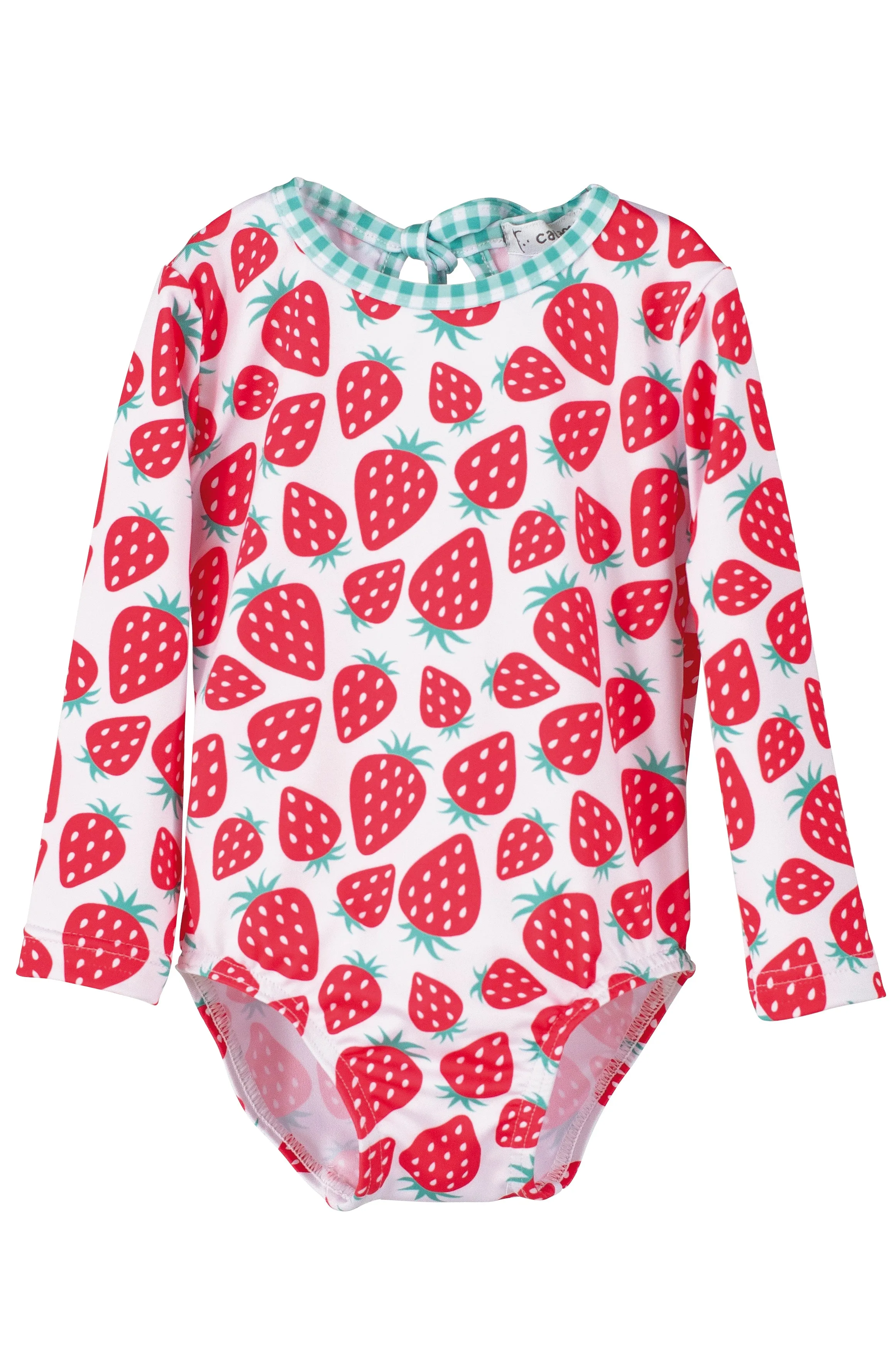 "Sienna" Strawberry Long Sleeve Swimsuit