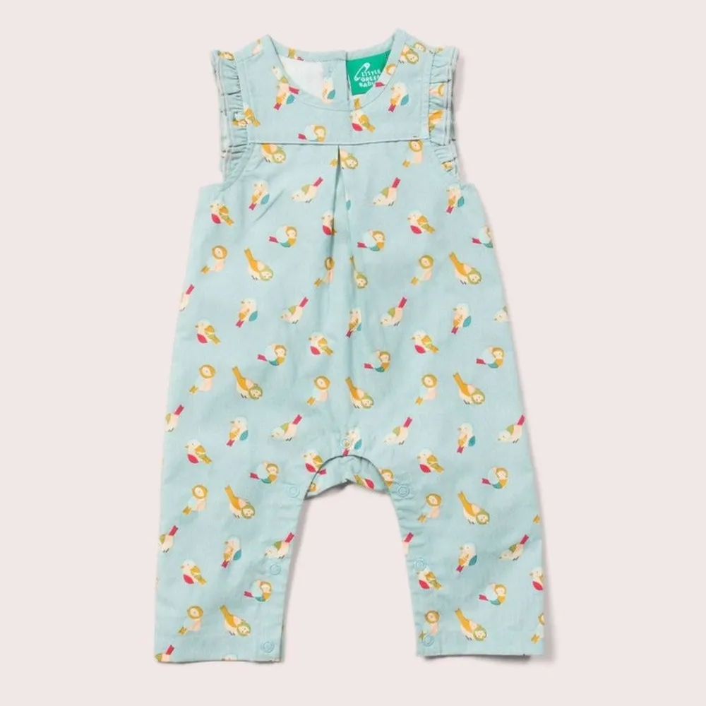 Rainbow Birds Frill Summer Romper