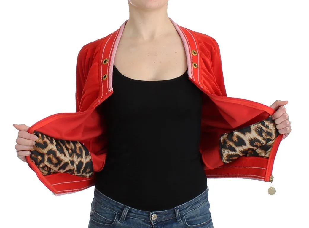 Red velvet zipup sweater