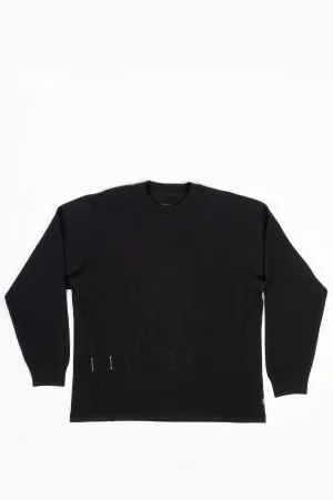 REIGNING CHAMP X JIDE OSIFESO KNIT FLAPBACK WAFFLE MOCKNECK LONG SLEEVE BLACK