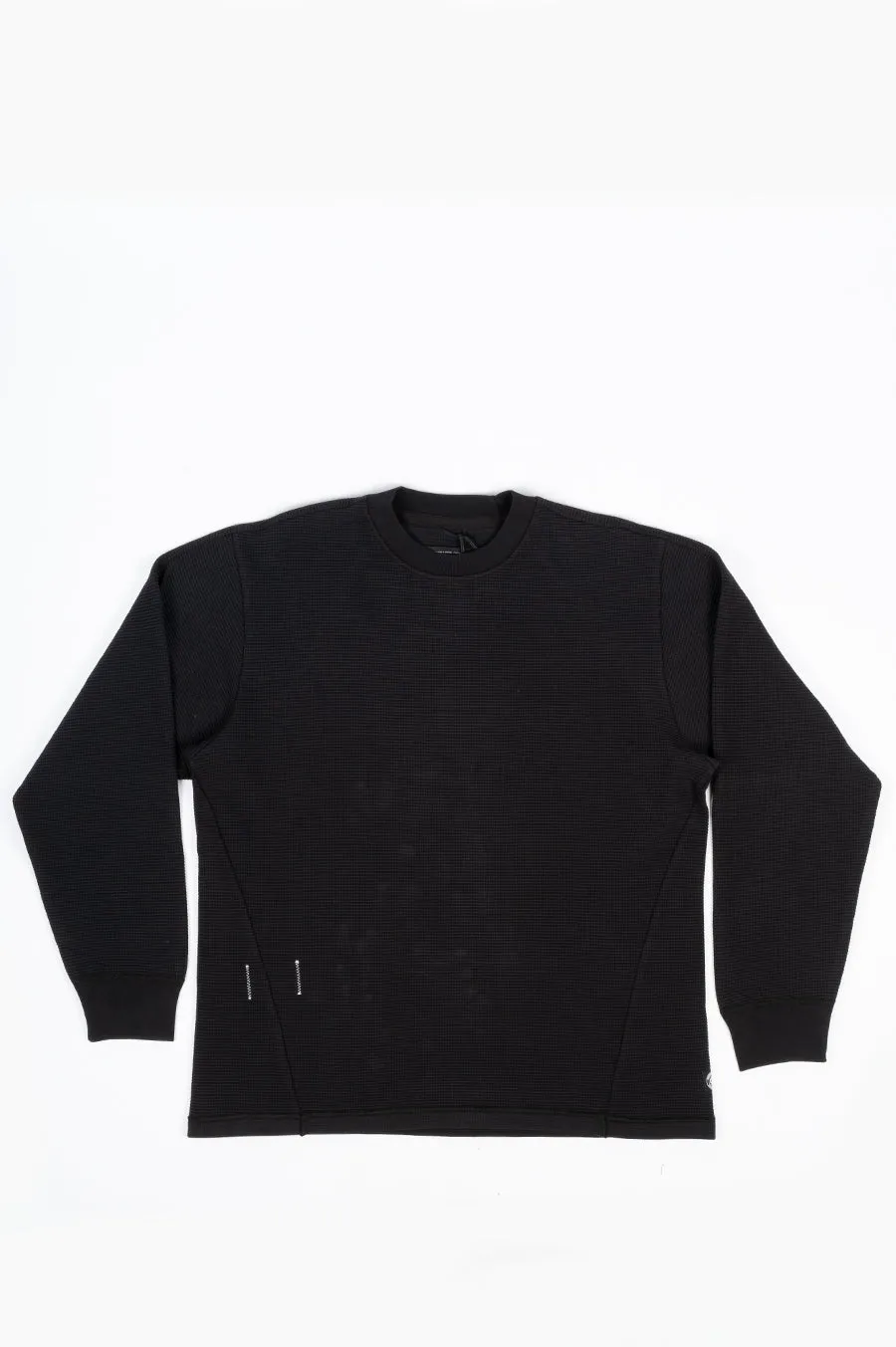 REIGNING CHAMP X JIDE OSIFESO KNIT FLAPBACK WAFFLE MOCKNECK LONG SLEEVE BLACK
