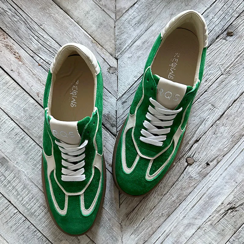 Reqins Green Suede Sneakers