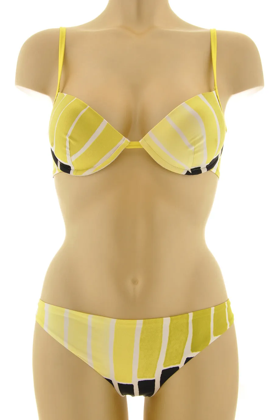 ROSANNAANSALONI LIME Striped Bikini