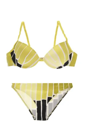 ROSANNAANSALONI LIME Striped Bikini