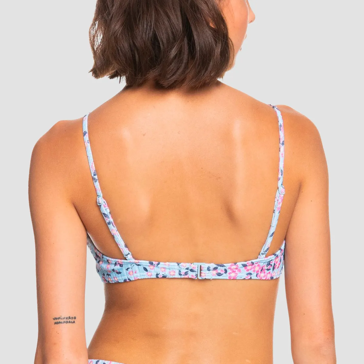 Roxy Love Rib Monyca Triangle Bikini Top Cool Blue S Very Blossom - Womens