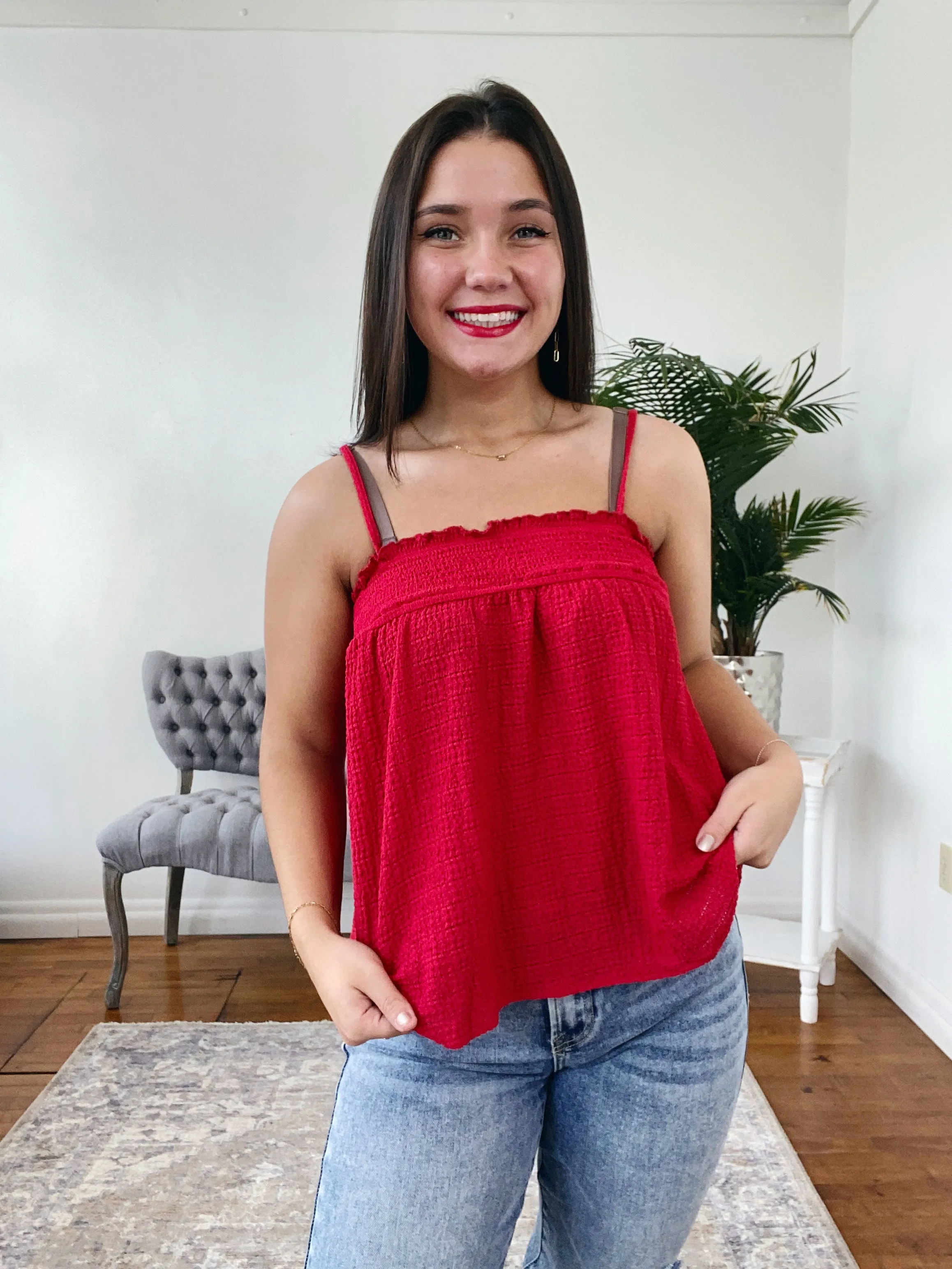 Sabrina Smocked Cami Top FINAL SALE