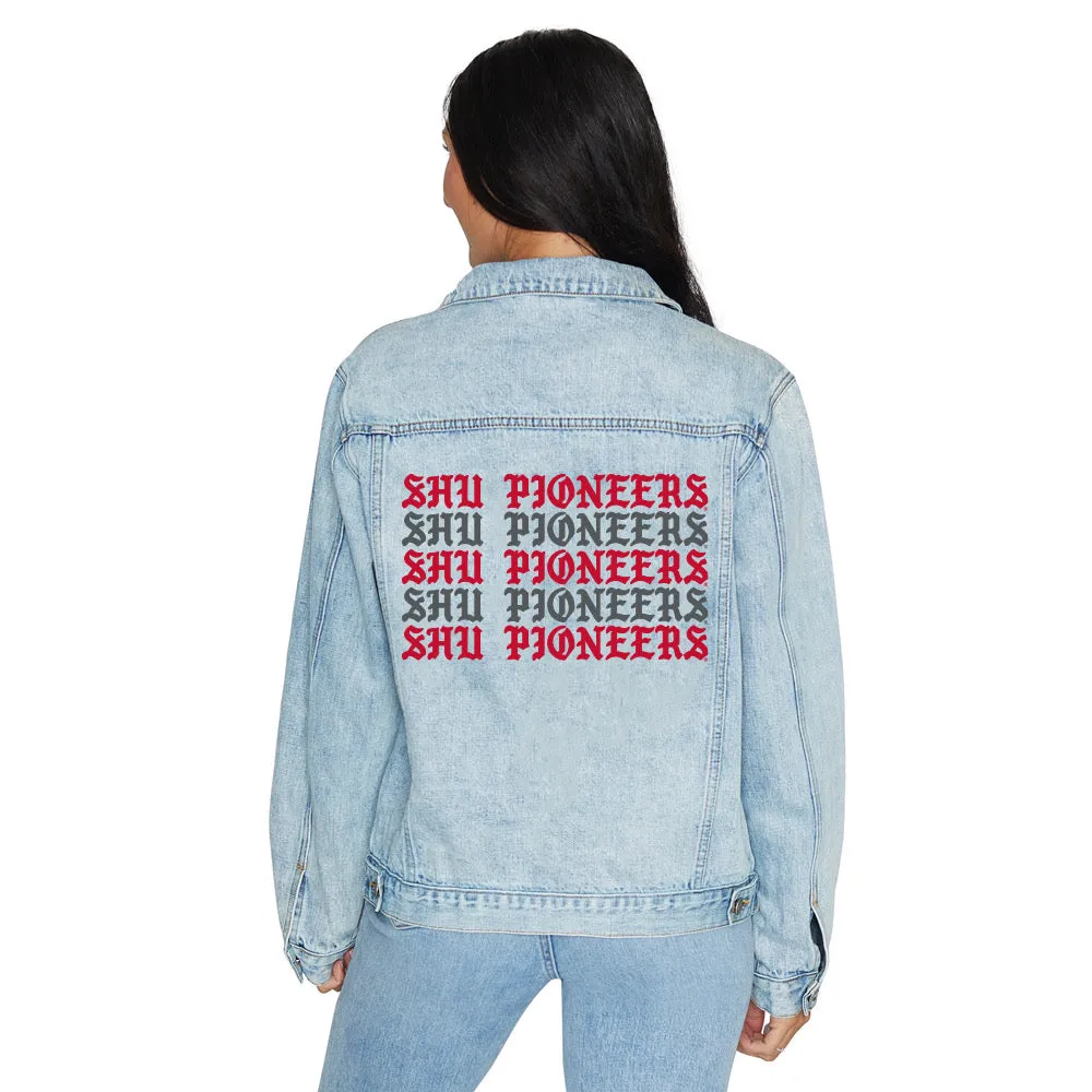 Sacred Heart Pioneers Gothic Denim Jacket
