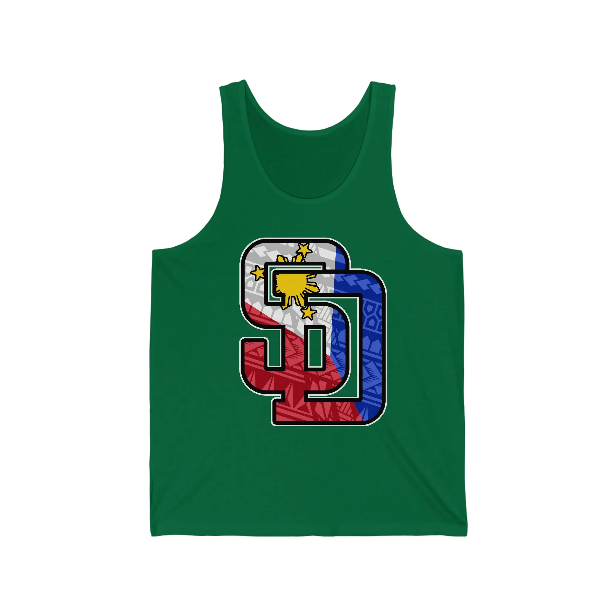 SD San Diego Filipino Tribal 3 Stars and Sun Padres Tank Top
