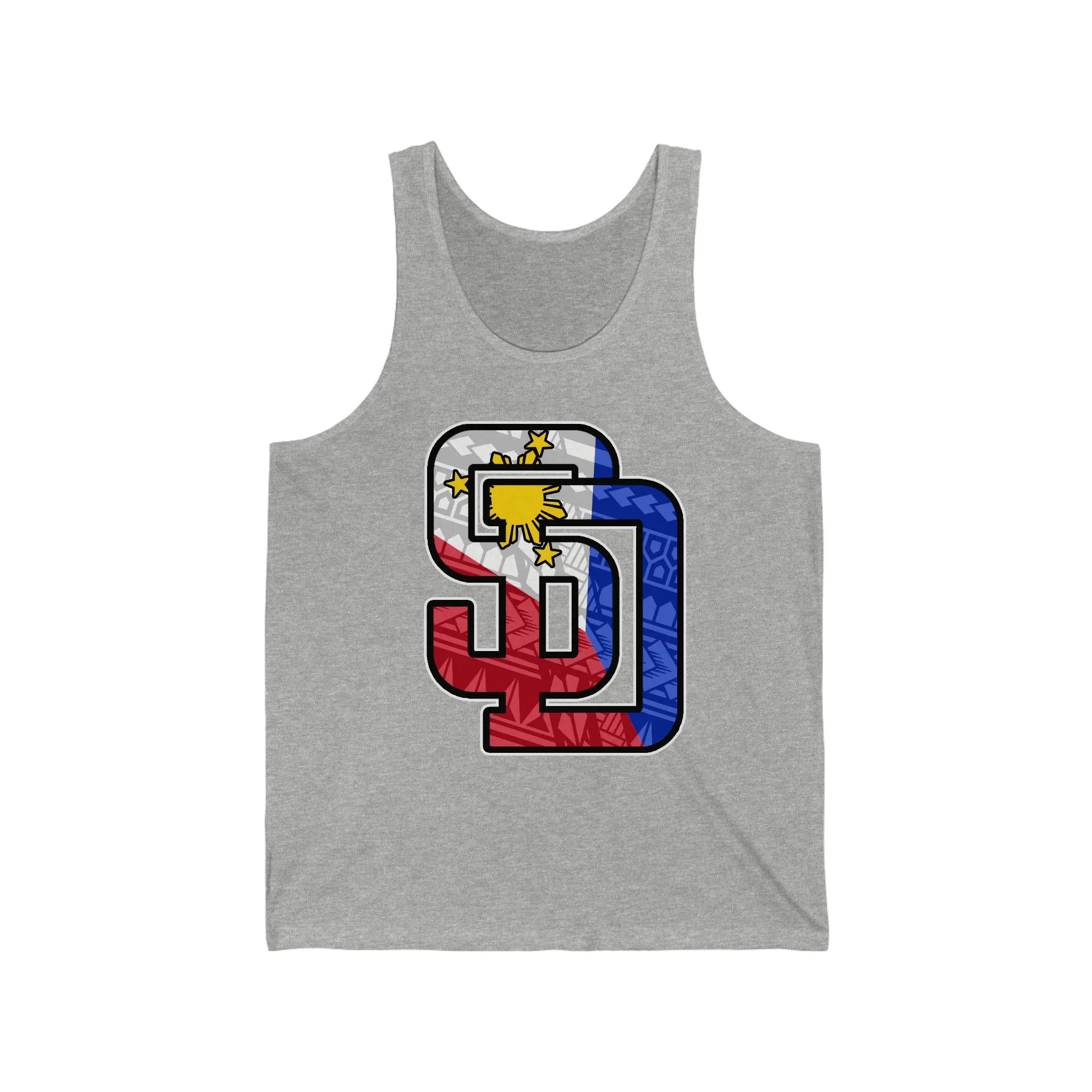 SD San Diego Filipino Tribal 3 Stars and Sun Padres Tank Top