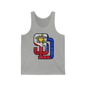 SD San Diego Filipino Tribal 3 Stars and Sun Padres Tank Top