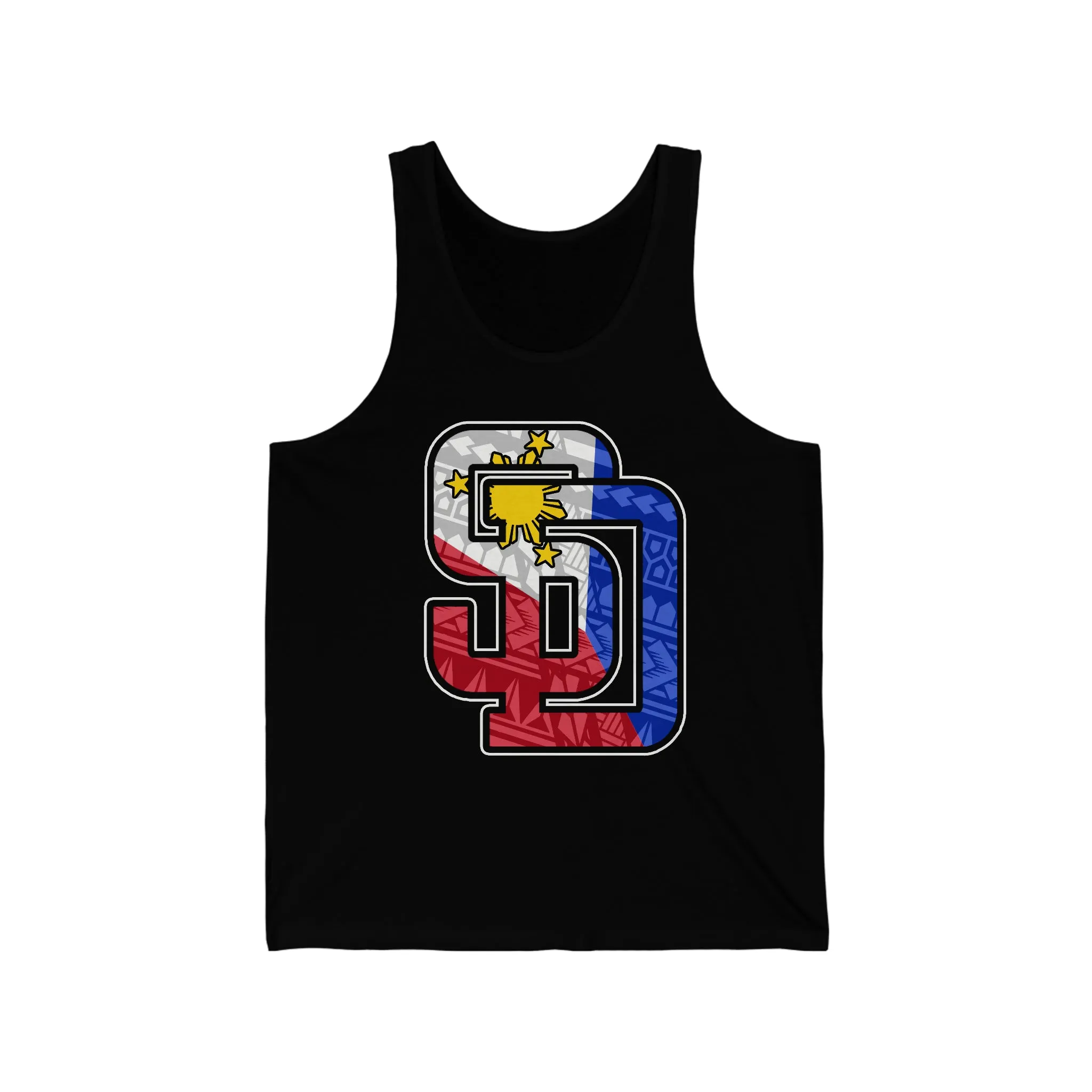 SD San Diego Filipino Tribal 3 Stars and Sun Padres Tank Top