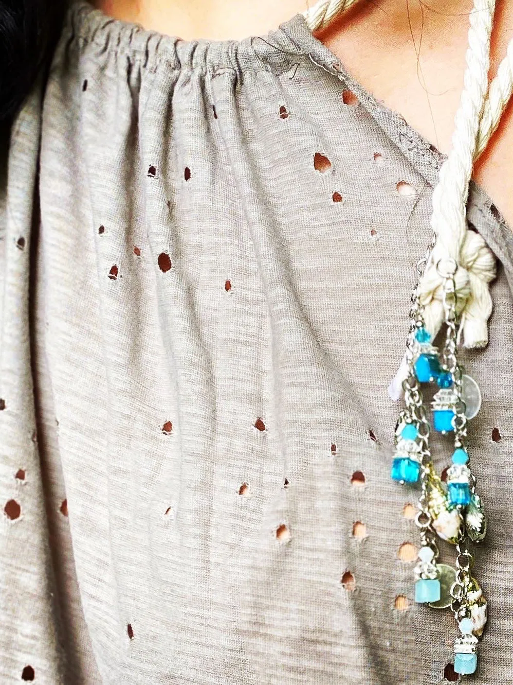 Seashell Charm Halter Cover-Up