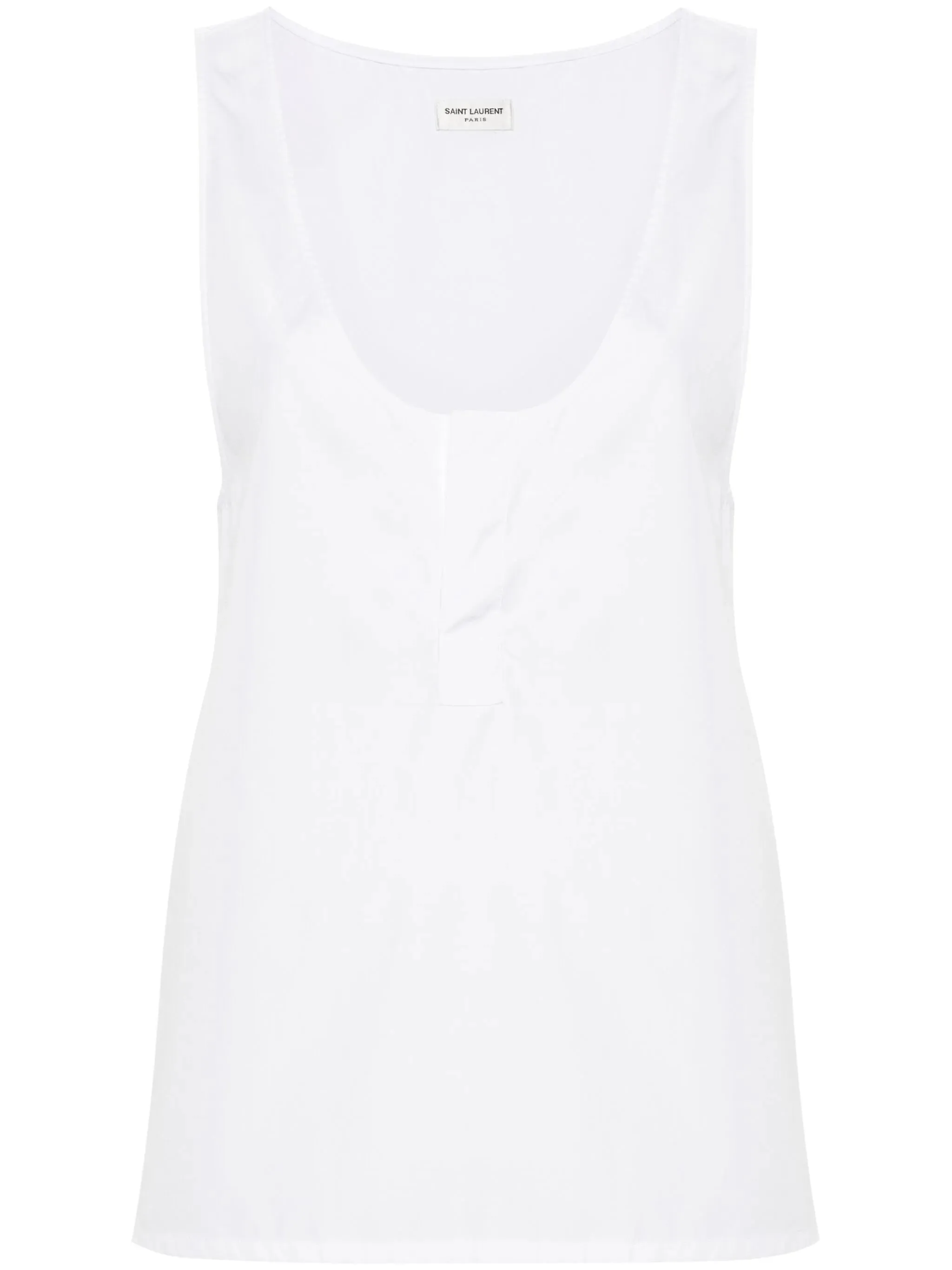 Semi-sheer Henley Tank Top