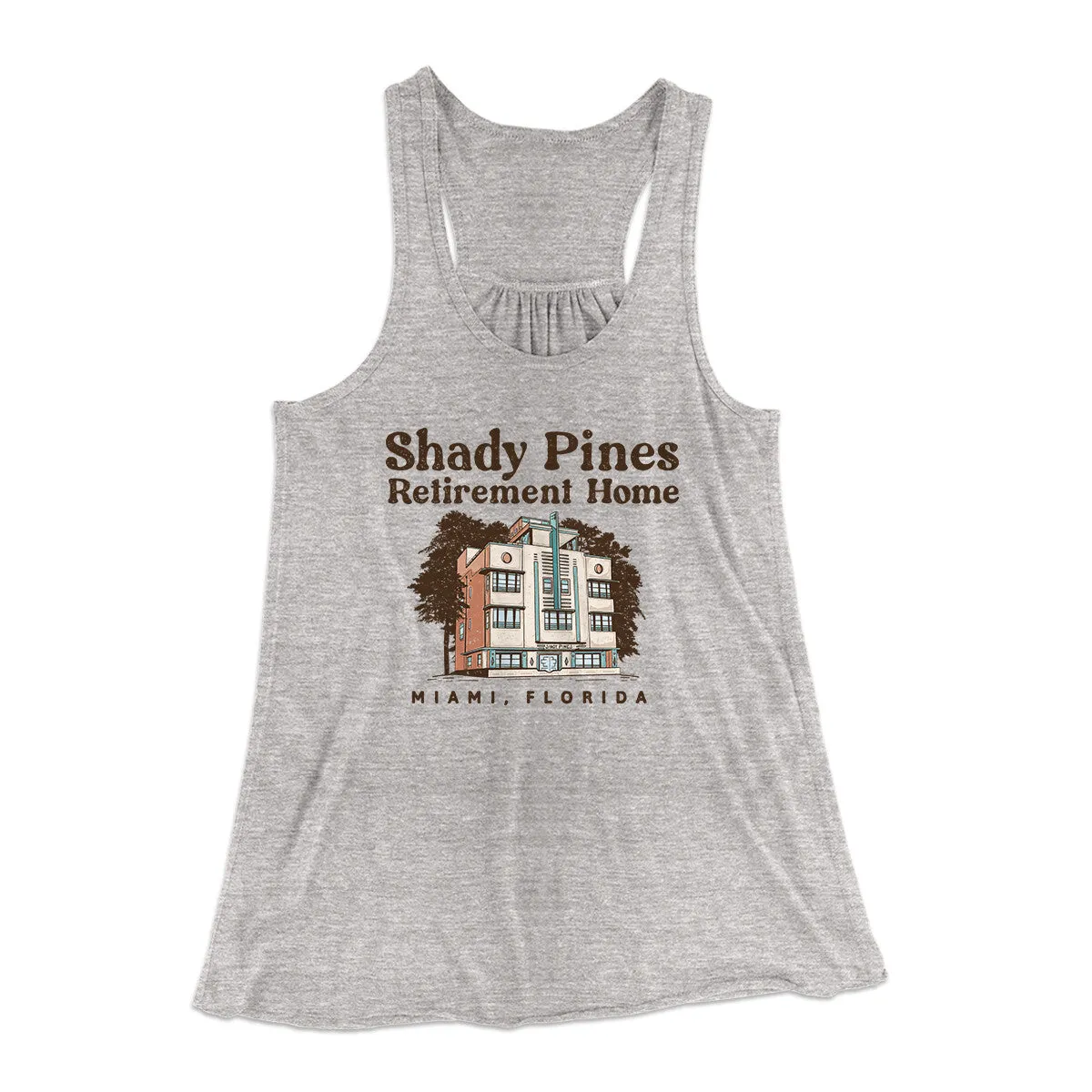 Shady Pines Retirement Home Women's Flowey Racerback Tank Top