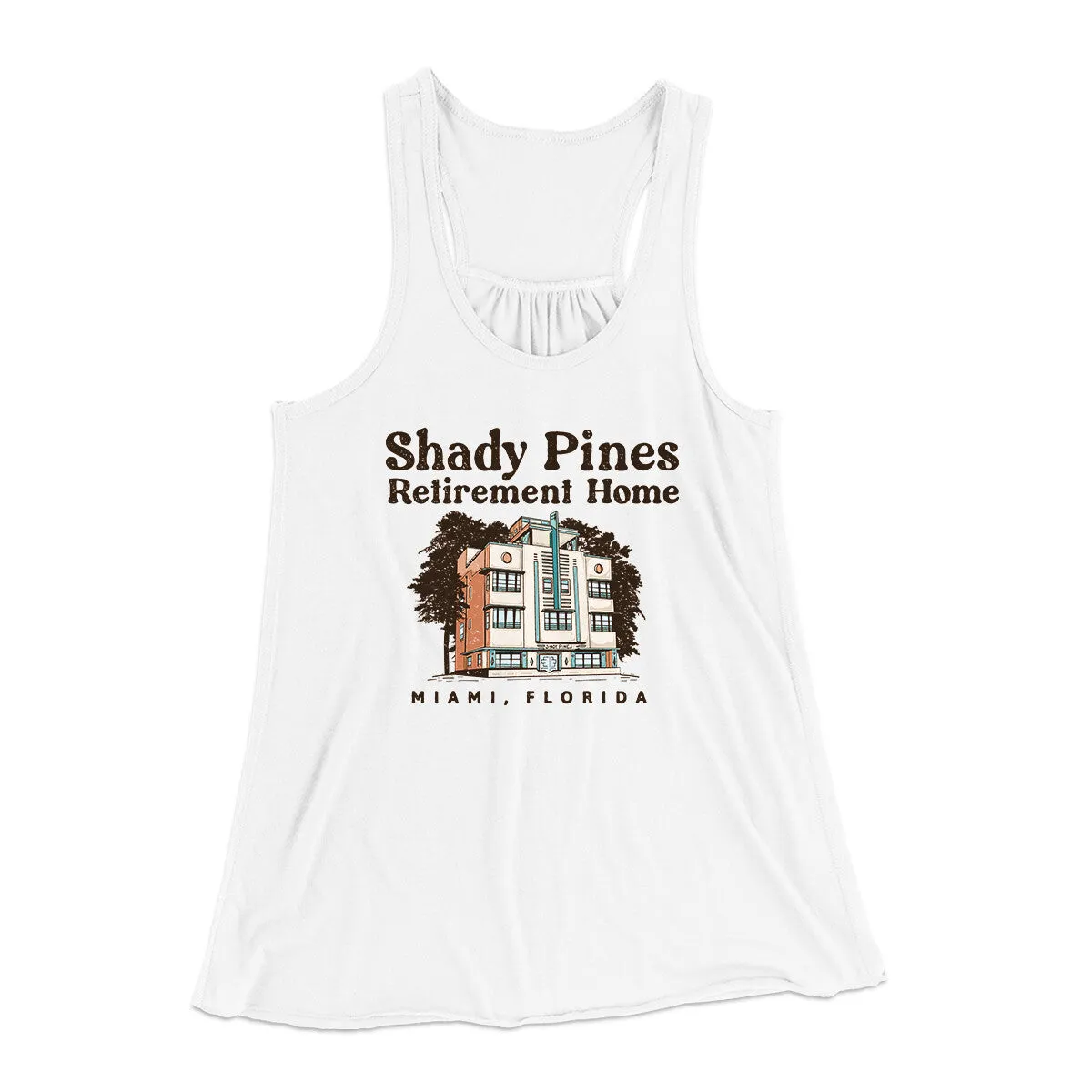 Shady Pines Retirement Home Women's Flowey Racerback Tank Top