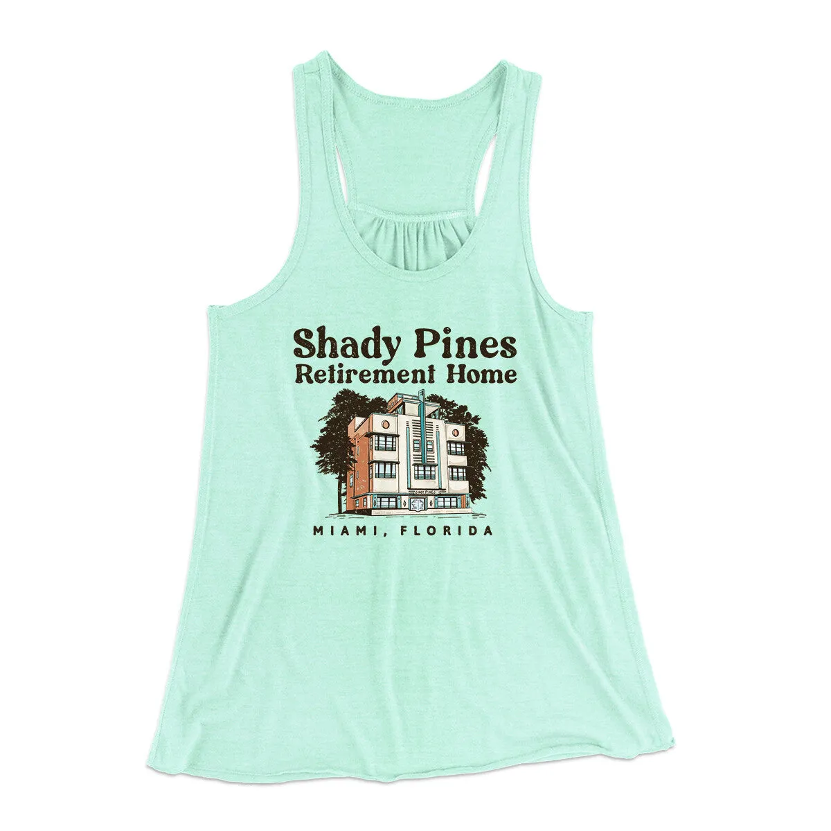 Shady Pines Retirement Home Women's Flowey Racerback Tank Top