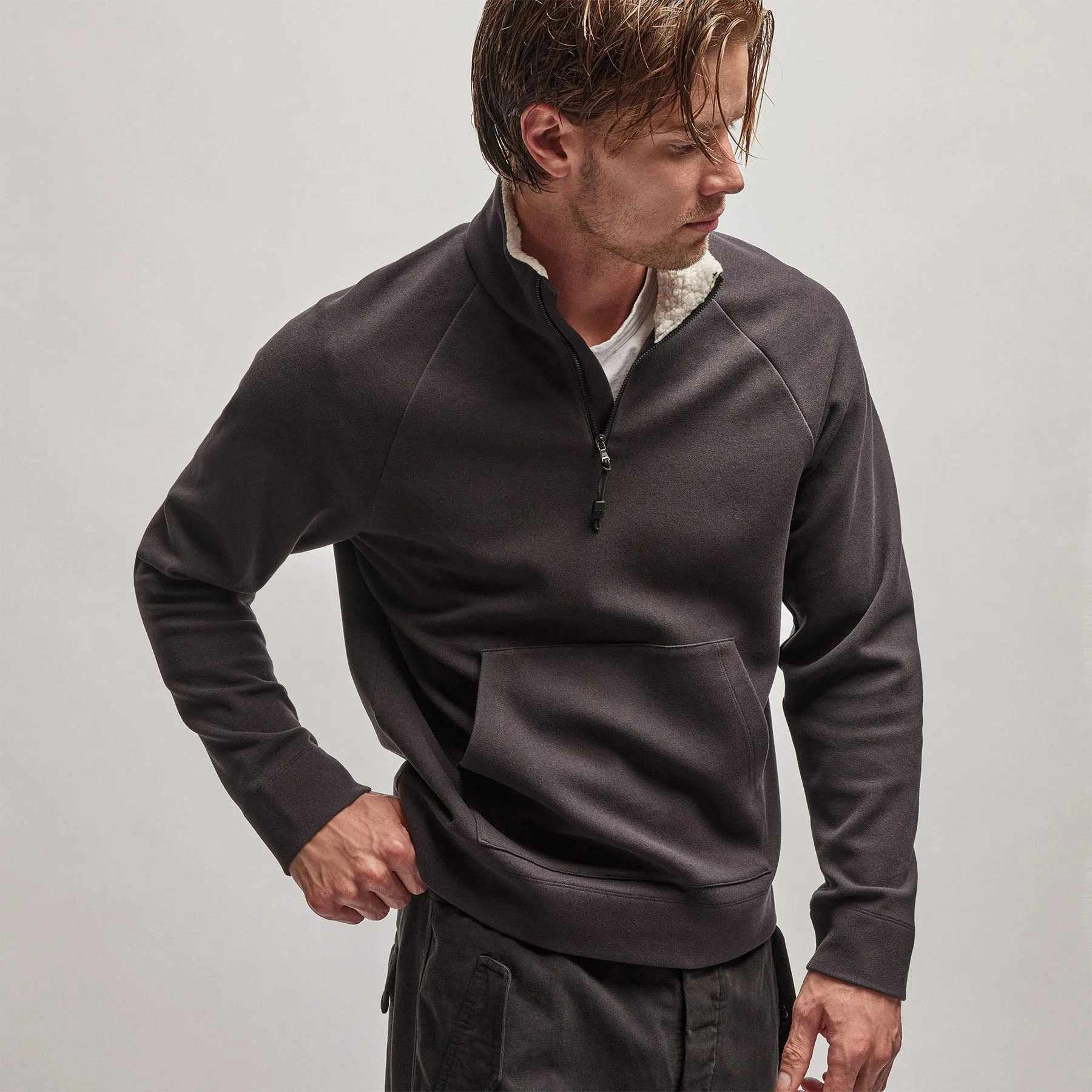 Sherpa Lined Scuba Half Zip - Magma
