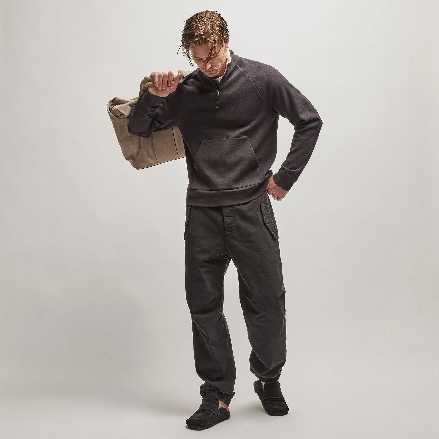 Sherpa Lined Scuba Half Zip - Magma