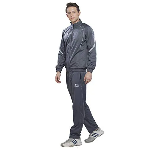 Shiv Naresh 445A-DGLGW-XL Polyester Tracksuit, Adult X-Large (Dark Grey/Light Grey/White)