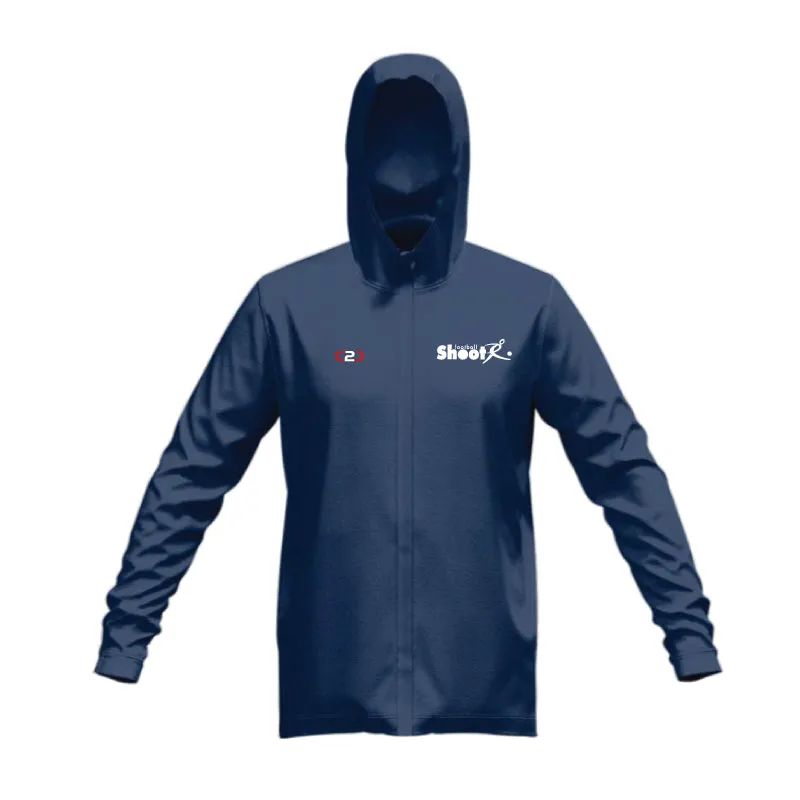 Shoot Football SlimFit HP Tech Stretch Zip Hoodie Navy