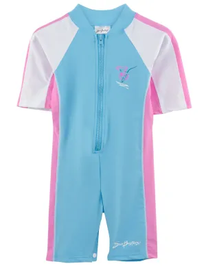 Short Sleeve One-Piece Swimsuit - Mallow