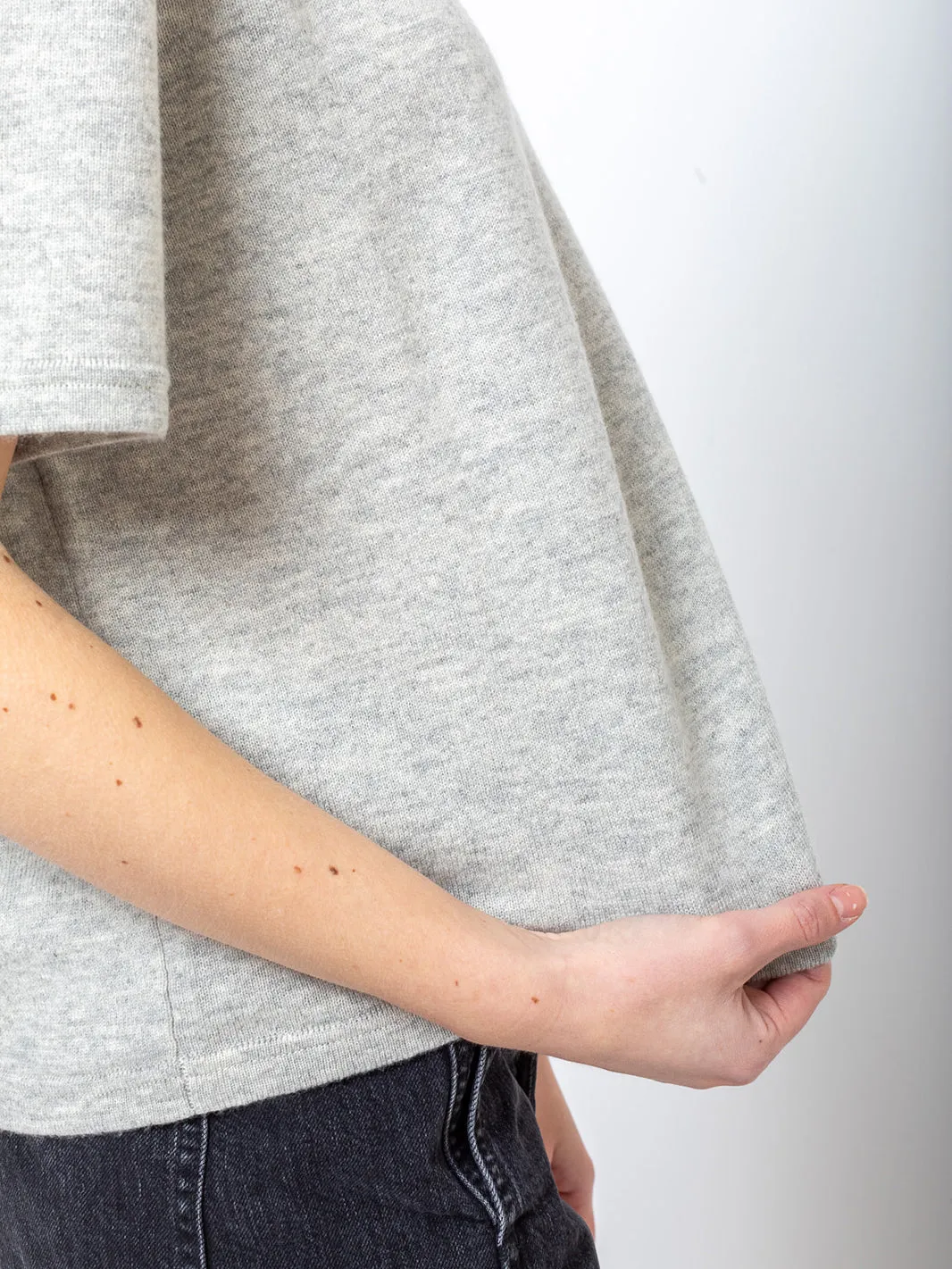 Short Sleeve Sweater - Powder