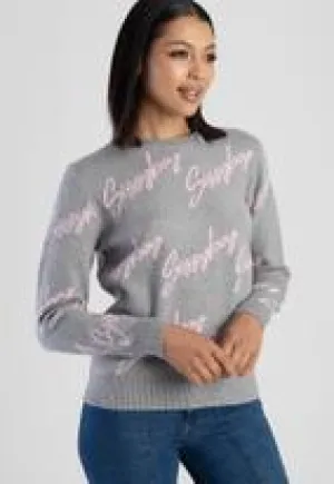 Sissyboy Ladies Crewneck Knitwear Grey Melange