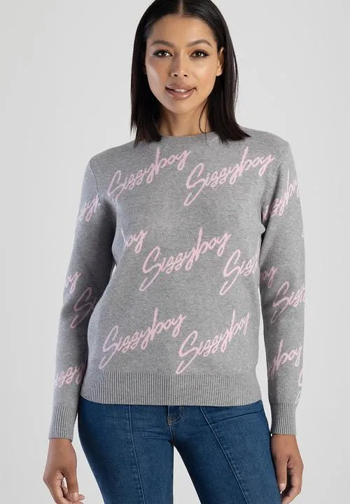 Sissyboy Ladies Crewneck Knitwear Grey Melange