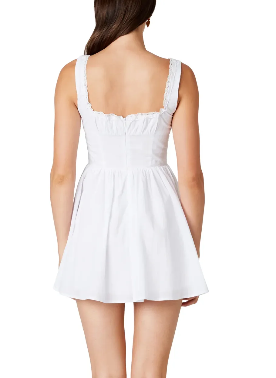 Sleeveless Corset Poplin Mini Dress