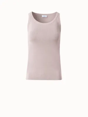 Sleeveless Cotton Crew Neck Top
