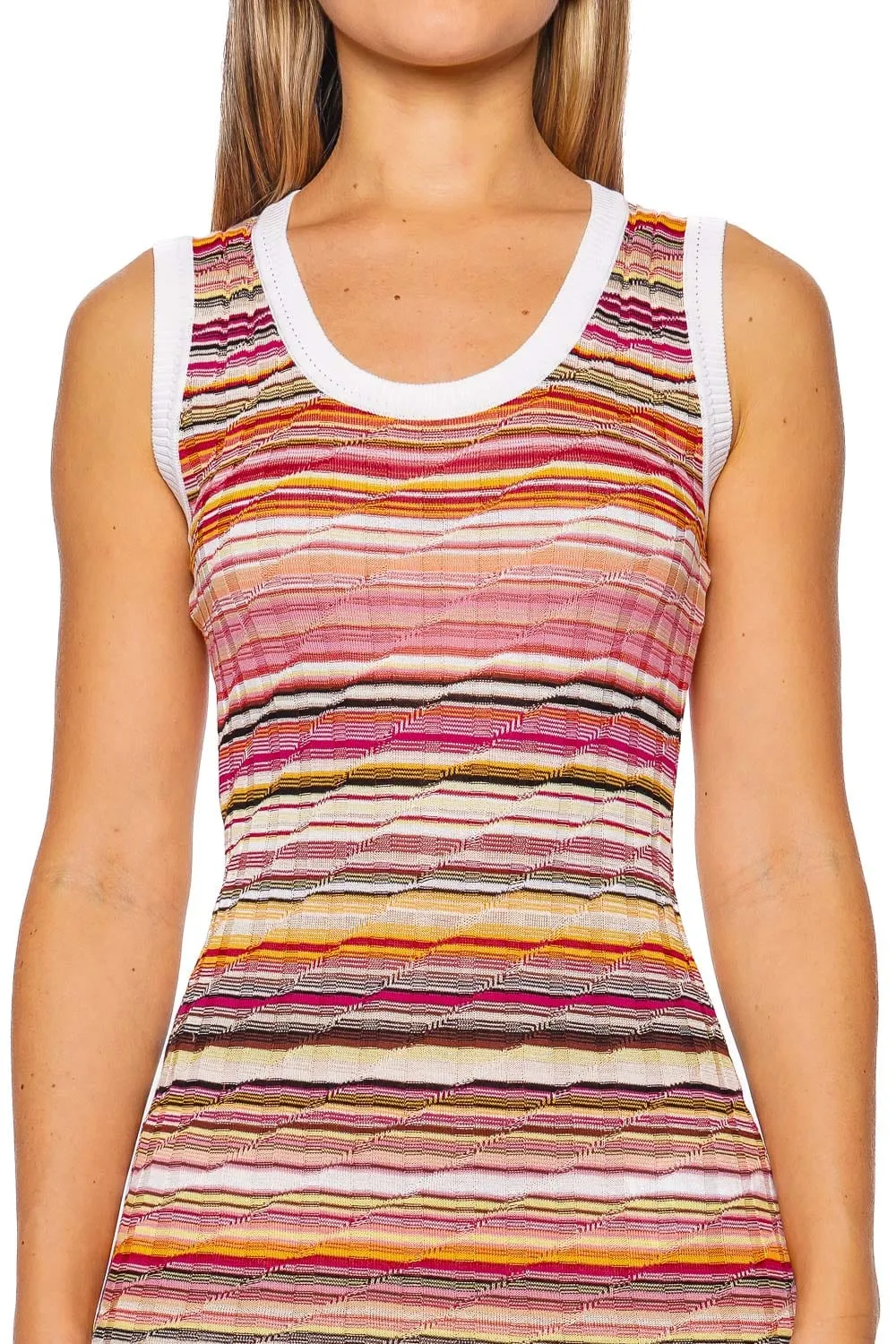 Sleeveless Ribbed Knit Mini Dress