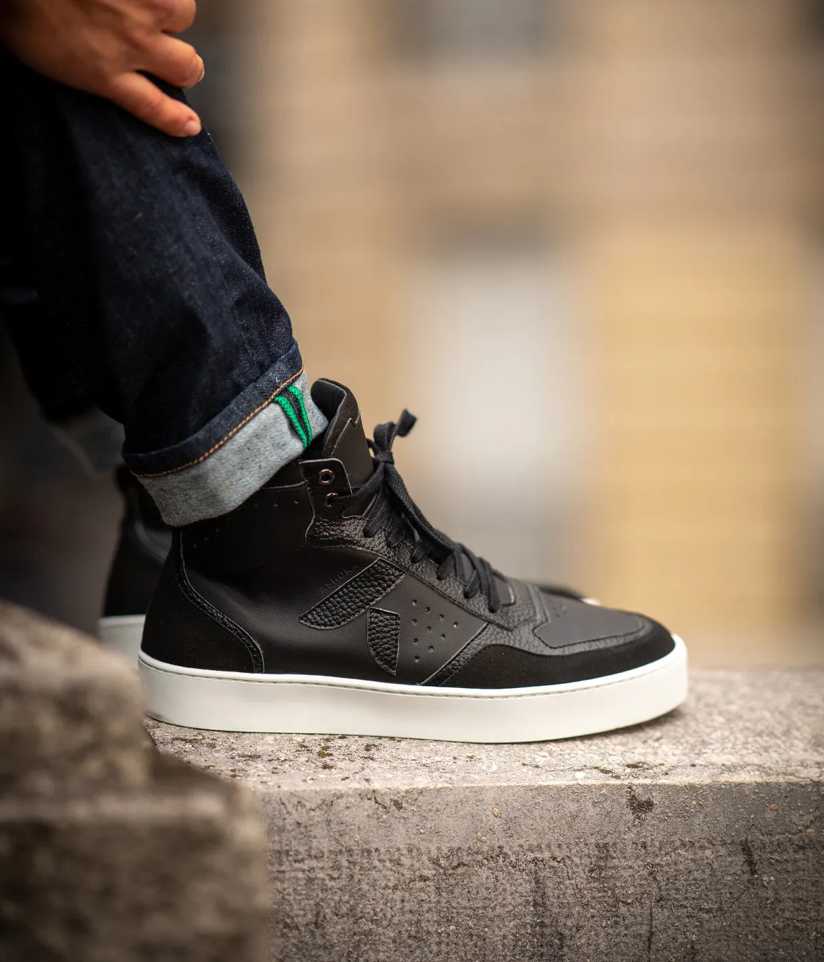 Sneaker Matéo Montante Biosourcée & Recyclée Noire