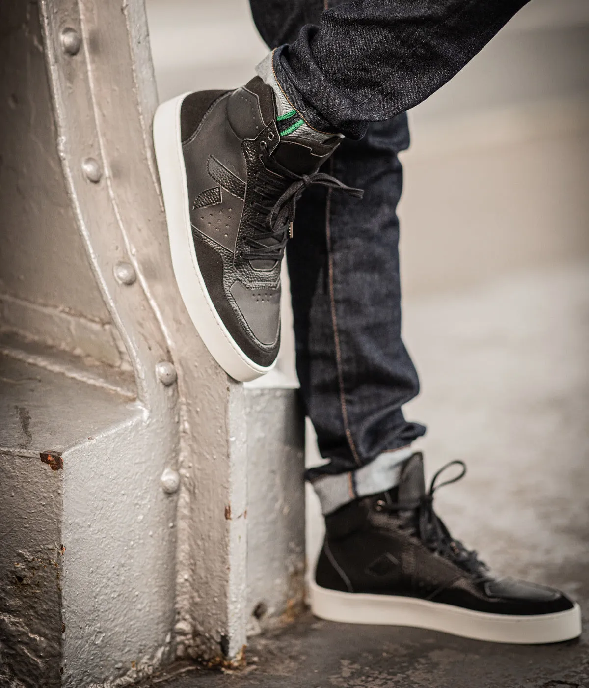 Sneaker Matéo Montante Biosourcée & Recyclée Noire