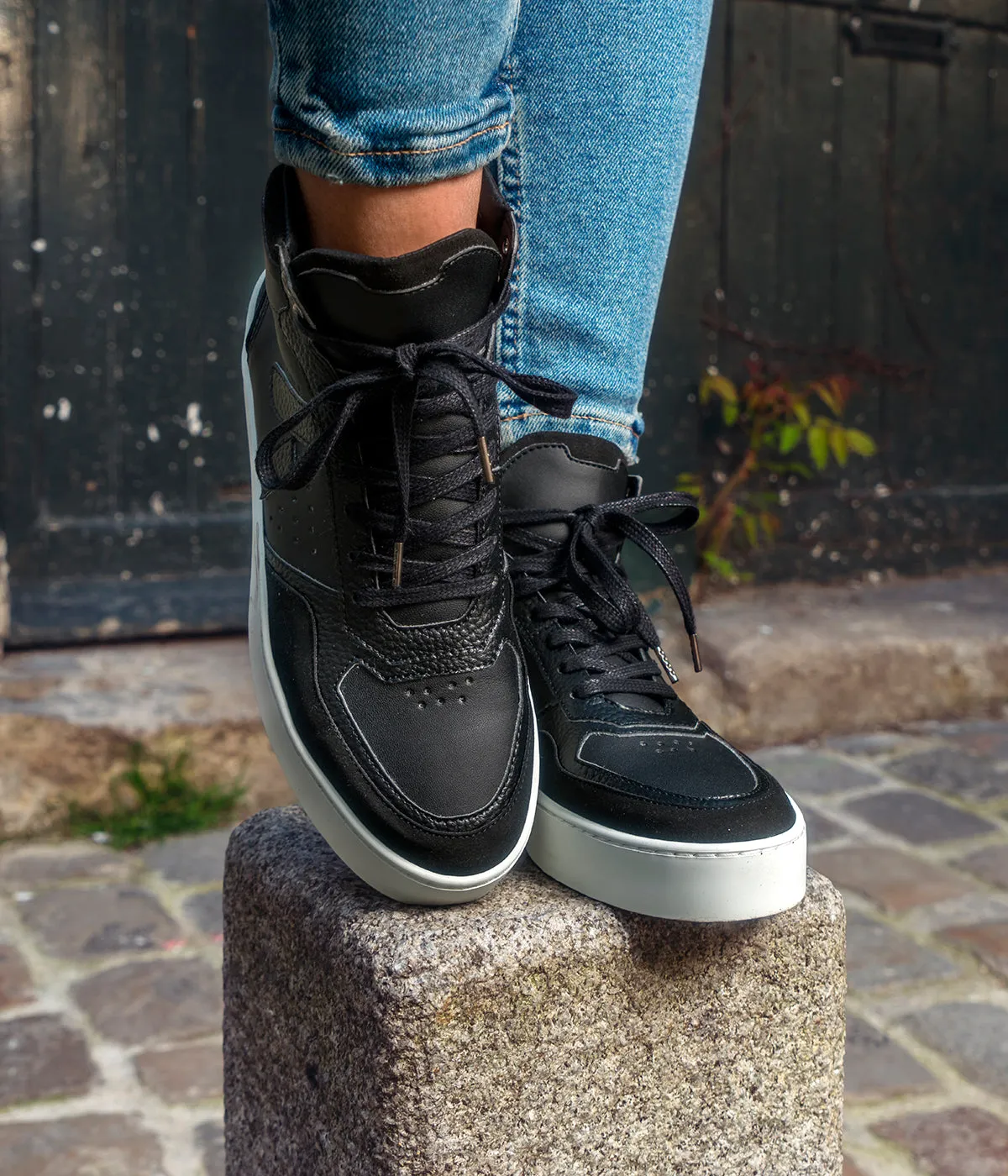 Sneaker Matéo Montante Biosourcée & Recyclée Noire