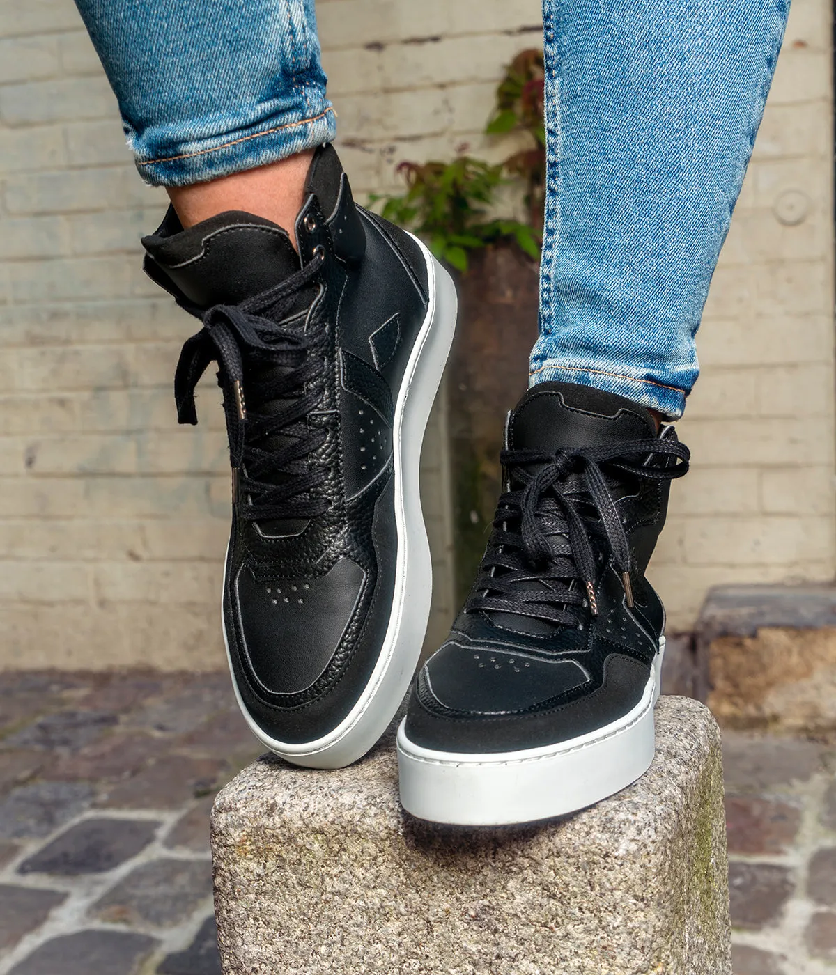 Sneaker Matéo Montante Biosourcée & Recyclée Noire