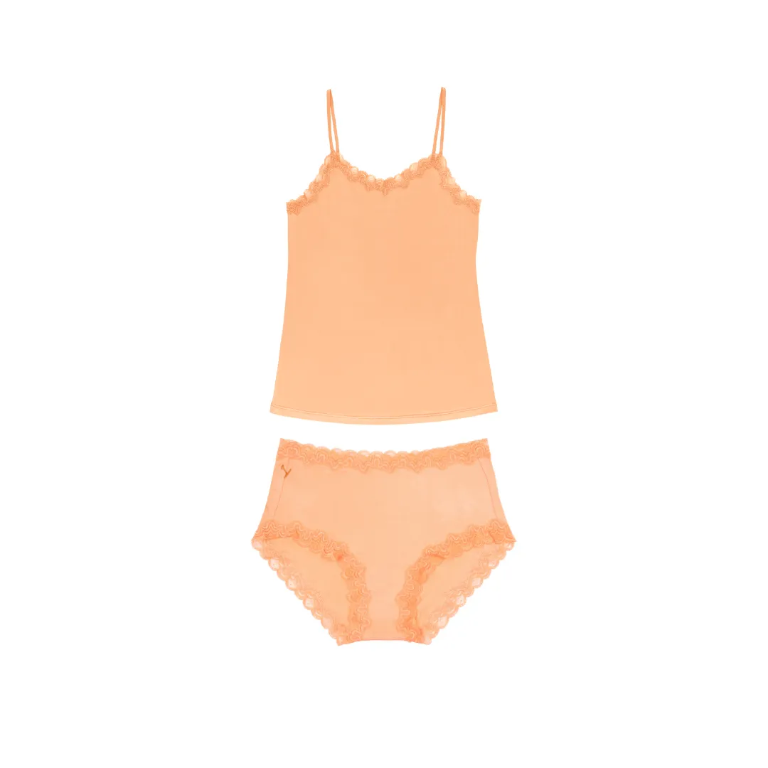 Soft Silk Underwear and Cami Set